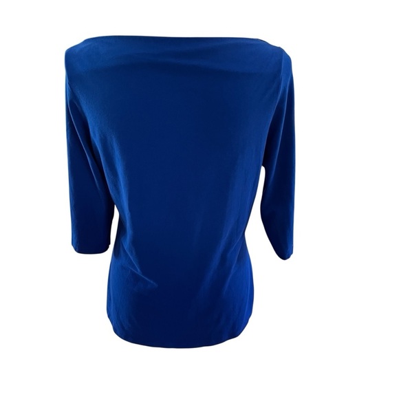 Willi Smith Women’s XL Blue Boat Neck 3/4 length sleeve Shirt - Picture 5 of 7